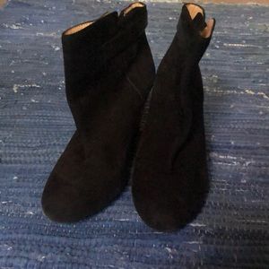 Coach suede booties w/buckle